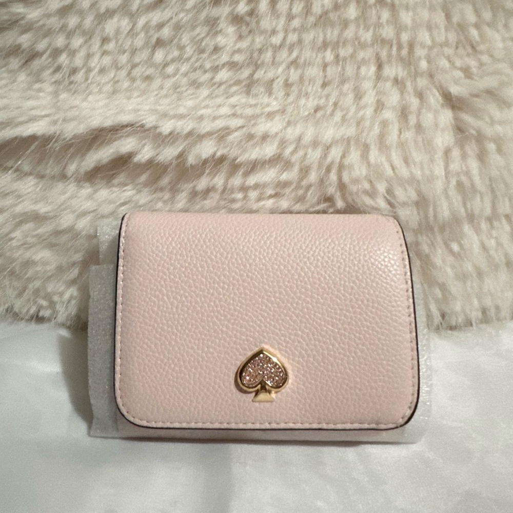 Kate Spade Kayla Embellished spade small L-zip wallet
